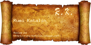 Rumi Katalin névjegykártya