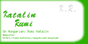 katalin rumi business card